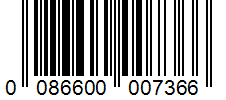 Barcode 0086600007366