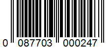 Barcode 0087703000247
