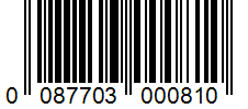 Barcode 0087703000810