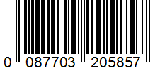 Barcode 0087703205857