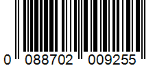 Barcode 0088702009255