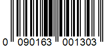 Barcode 0090163001303