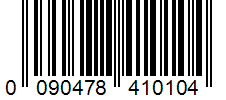 Barcode 0090478410104