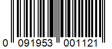 Barcode 0091953001121