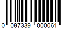 Barcode 0097339000061
