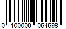 Barcode 0100000054598