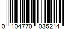 Barcode 0104770035214