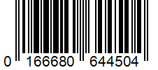 Barcode 0166680644504