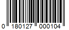 Barcode 0180127000104