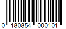 Barcode 0180854000101