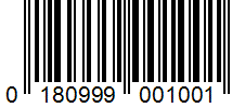 Barcode 0180999001001
