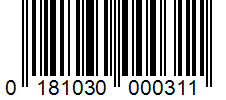 Barcode 0181030000311