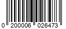 Barcode 0200006026473