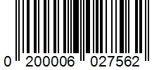 Barcode 0200006027562