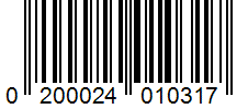 Barcode 0200024010317