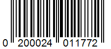 Barcode 0200024011772