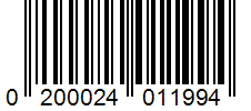 Barcode 0200024011994