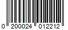 Barcode 0200024012212