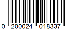 Barcode 0200024018337