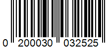 Barcode 0200030032525
