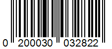 Barcode 0200030032822