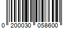 Barcode 0200030058600