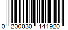 Barcode 0200030141920
