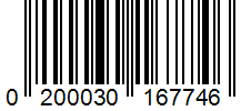 Barcode 0200030167746