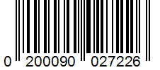 Barcode 0200090027226