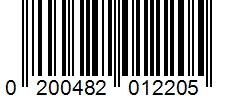 Barcode 0200482012205