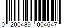 Barcode 0200489004647
