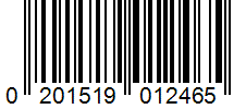 Barcode 0201519012465