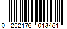 Barcode 0202176013451