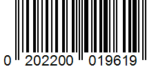 Barcode 0202200019619