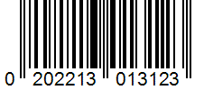 Barcode 0202213013123