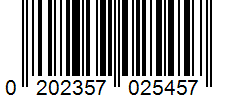 Barcode 0202357025457
