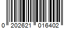 Barcode 0202621016402