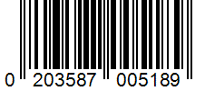 Barcode 0203587005189