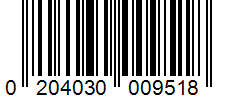 Barcode 0204030009518