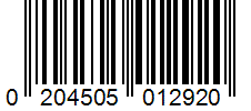 Barcode 0204505012920