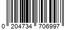 Barcode 0204734706997