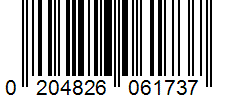 Barcode 0204826061737
