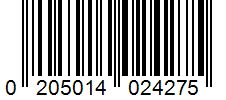 Barcode 0205014024275