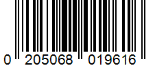 Barcode 0205068019616