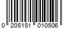 Barcode 0205151010506