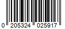 Barcode 0205324025917