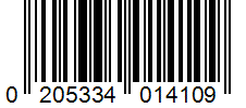 Barcode 0205334014109