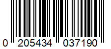 Barcode 0205434037190