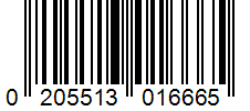 Barcode 0205513016665