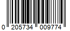 Barcode 0205734009774